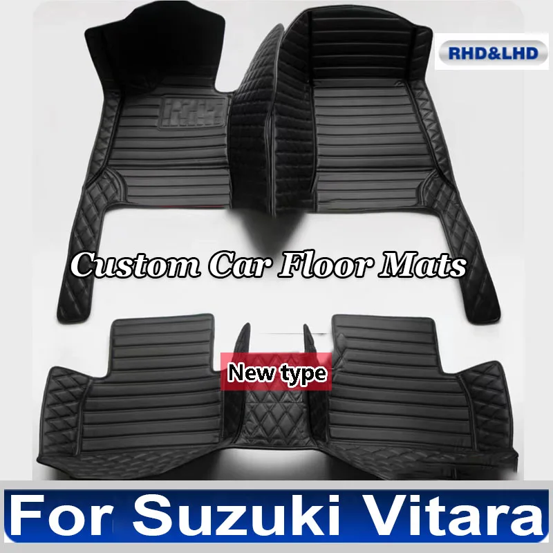 Car Floor Mats For Suzuki Vitara Escudo LY 2022 2021 2020 2019 2018 2017 2016 2015 Auto Interiors Accessories Foot Rugs Carpets