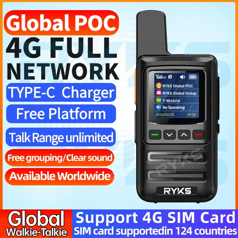 Walkie Talkie Phone 4G Network Mobile Radio 100 Miles Long Range Handheld Two way radio outdoor