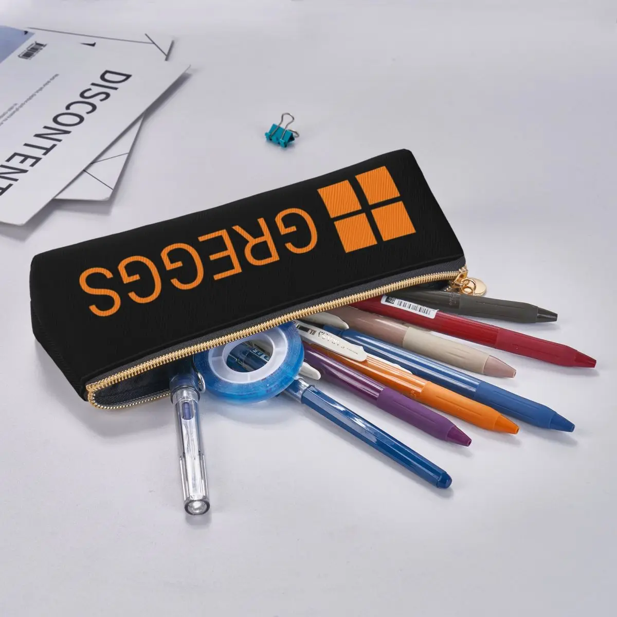 تتجه جريجز شعار مقلمة الحالات قلم رصاص الحقيبة تخزين القرطاسية لوازم صندوق القلم حقيبة أقلام رصاص لهدايا الطلاب