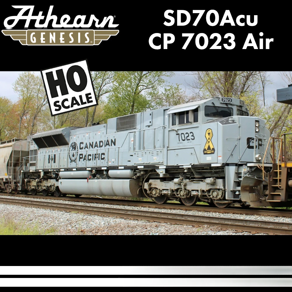 Athearn Train Model HO 1/87 SD70ACU CP 7023 Air Force Gray DCC Train Model Diesel Locomotive Railcar Toy