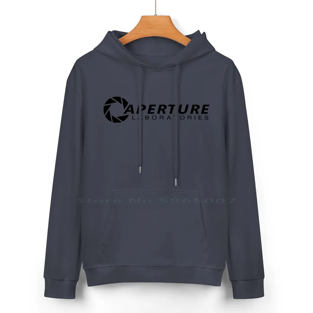 Aperture Pure Cotton Hoodie Sweater 24 Colors Aperture Aperture Labs Half Life 2 Half Life 3 Portal 2 Gaming Geeky Cave Johnson