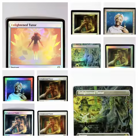 Enlightened Tutor Foil/Holo TCG Magical Proxy Black Top Quality Proxy Playing Cards Gathering Board Game Deck Trading Cards