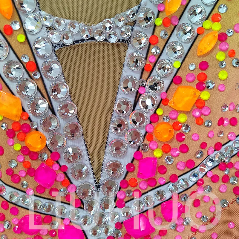 LIUHUO Rhythmic Gymnastics Leotard Competitive Cheerleading Performance For Children