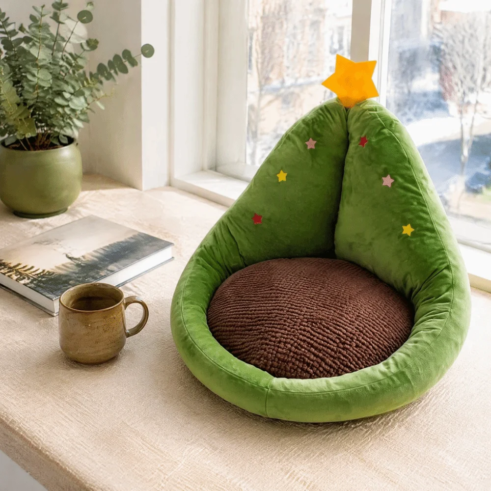Soft Comfortable Filling Christmas Tree Floor Cushion Sitting And Leaning Lovely Christmas Decorations Cozy Great Support