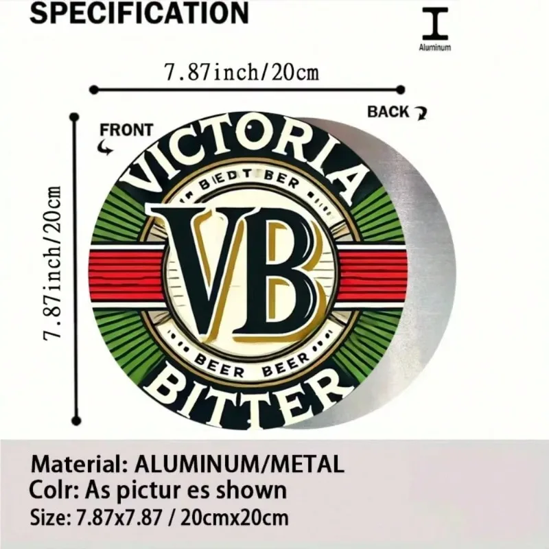 لافتة معدنية بشعار Victoria Bitter VB Beer: اكتشف جاذبيةها - يجب اقتناؤها لديكور البار والمقهى والمنزل والشاطئ #2