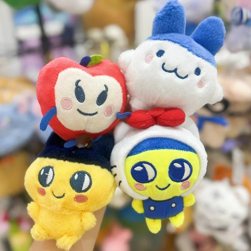 

Anime Tamagotchi Plush Doll Keychain Mametchi Mimitchi Kuchipachi Cute Girly Heart Shaped Bag Pendant Collectible Cartoon Toy