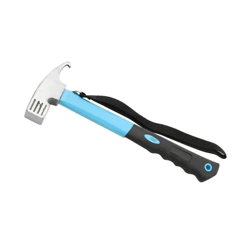 Heavy Duty Wood Handle Camping Hammer Tent Peg Mallet with Hook Puller for Tarp Awning Survival Safety Tool view 6