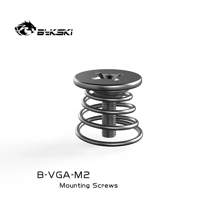 Bykski B-VGA-M2,B-VGA-BK-M2, 4pcs GPU Cooler Mount Spring Metal Screw,Graphics Card Back Plate Repalce Install Spring Screw