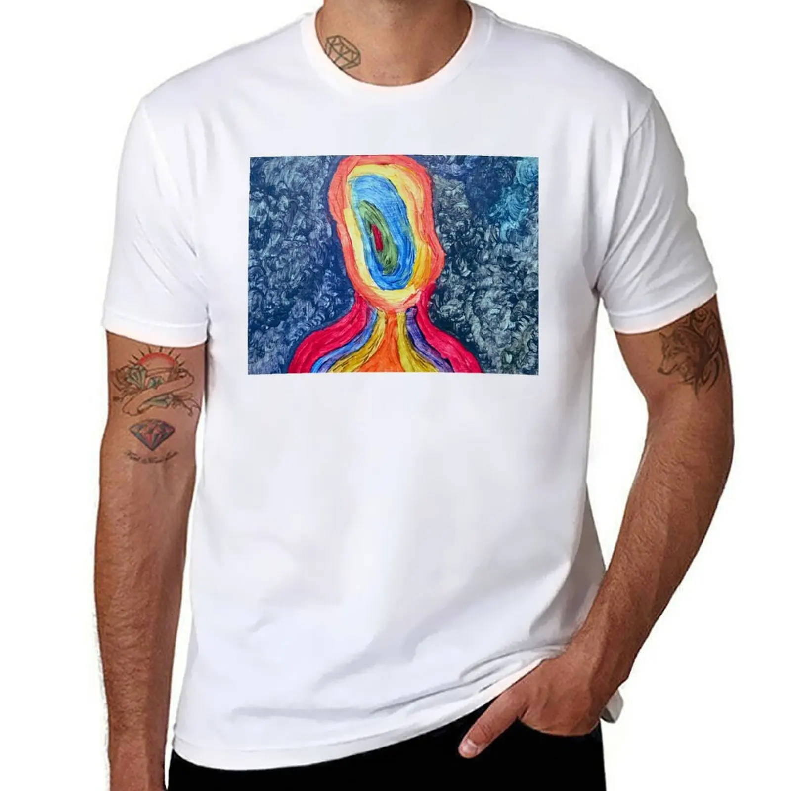 

Rainbow Blues T-Shirt anime tshirt t shirts with prints T-Shirt