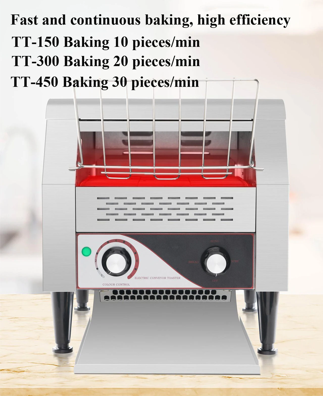 Chain Conveyor Commercial Toaster 10/20/30 pieces/min Bread Baking Machine Auto Multifunctional Sandwich Hamburger Toaster