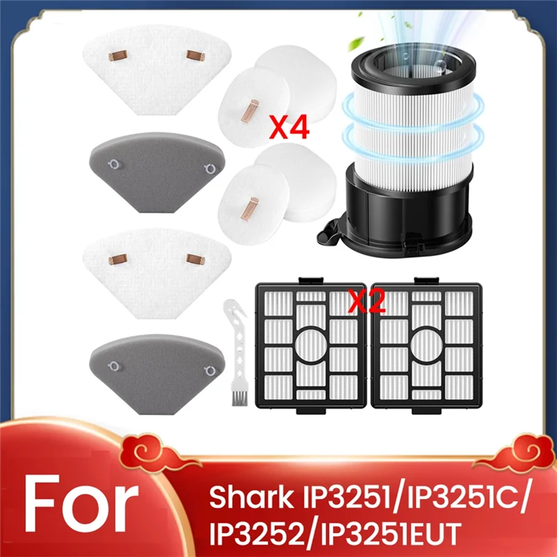 サメ IP3251/IP3251C/IP3252/IP3251EUT 掃除機フィルターとフィルター綿ベースステーションフィルター交換部品-A77G