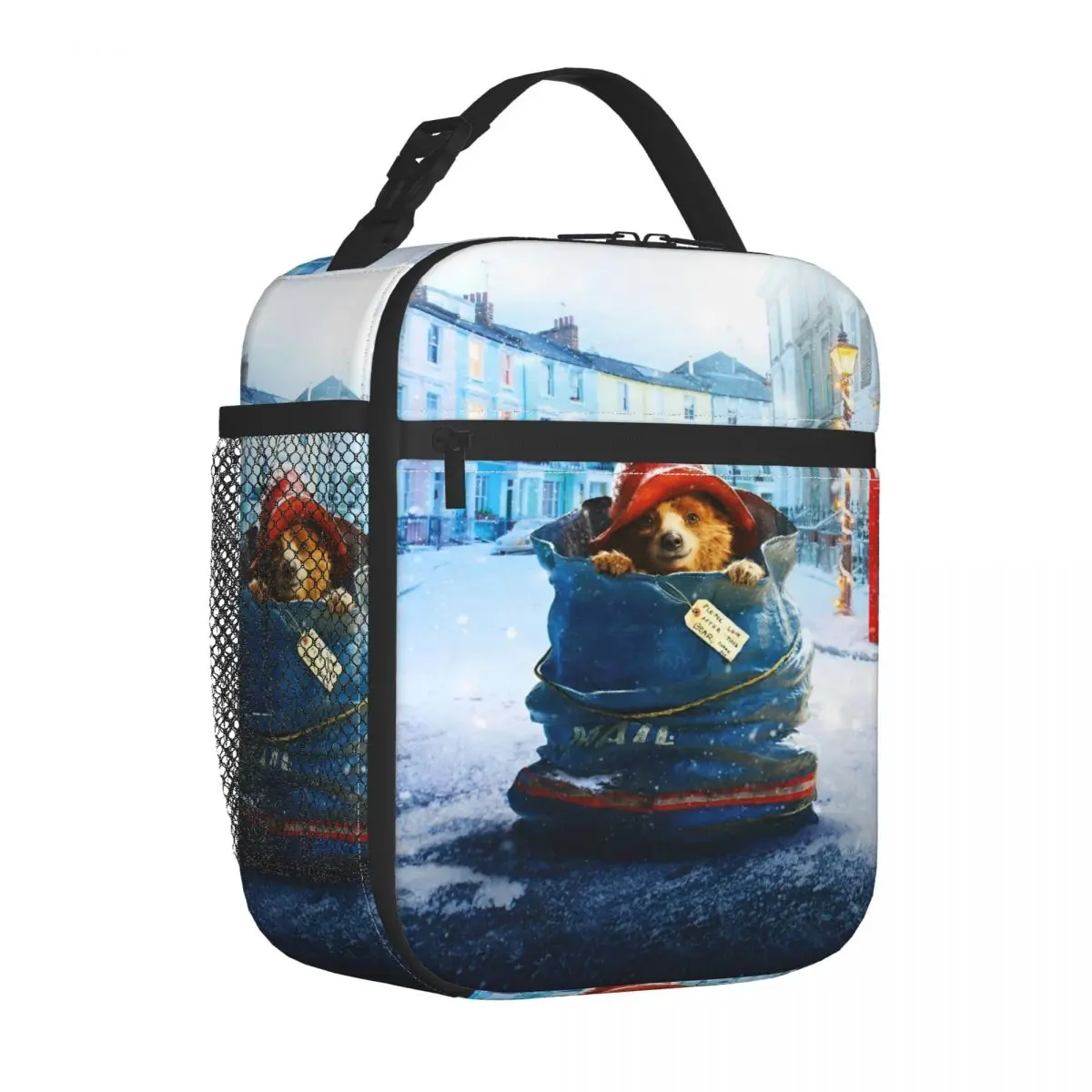 Britain Paddington Cute Brown Bear Insulated Lunch Bag Thermal Bag Lunch Container Cartoon Portable Tote Lunch Box Men Women