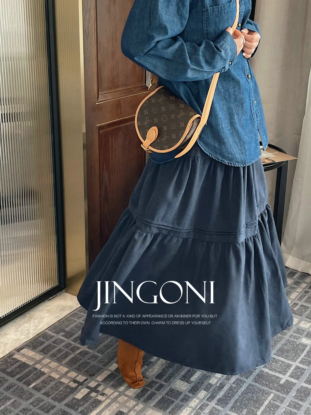 

Long Ruffles Skirt Women Clothing 2024 Woman Winter Fall Korean Style Fashion Vintage Elegant Lolita Luxury High Waist New