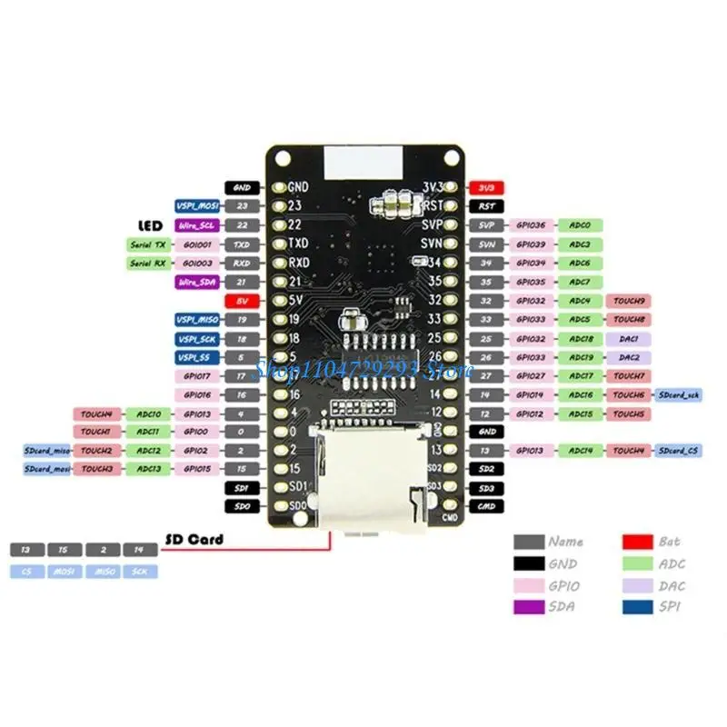 Y2GD ESP-32 V1.0 ESP 32 Tablero desarrollo Rev1 Módulo WiFi Compatible Comprecesor módulo inalámbrico Flash