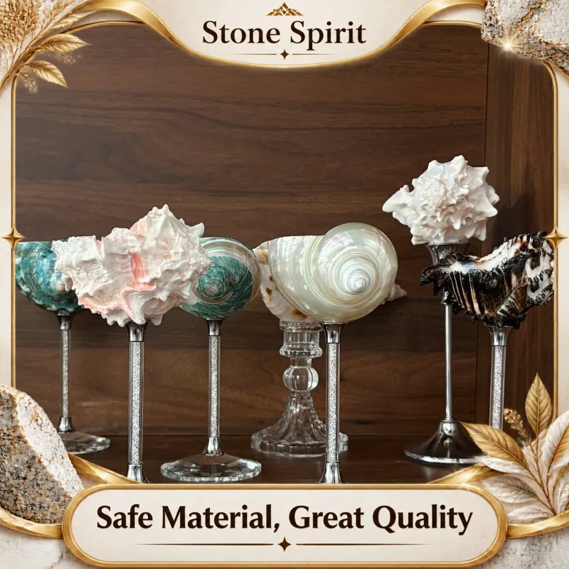 Light Luxury Conch Shell Champagne Wine Glasses - Elegant Sea Themed Goblets for Home Bar, Wedding Decor, Unique Gift Idea