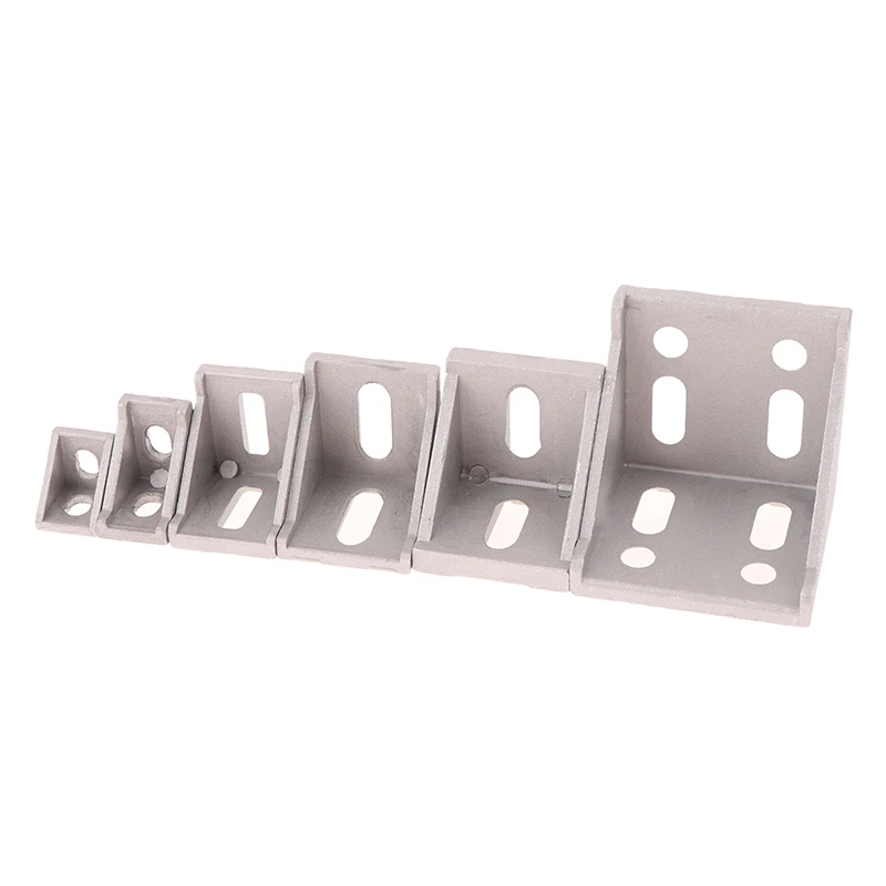 2PCS Corner Fitting Angle Aluminum Connector Bracket Fastener 2020 2028 3030 4040 4545 6060 For Industrial Aluminium Profile