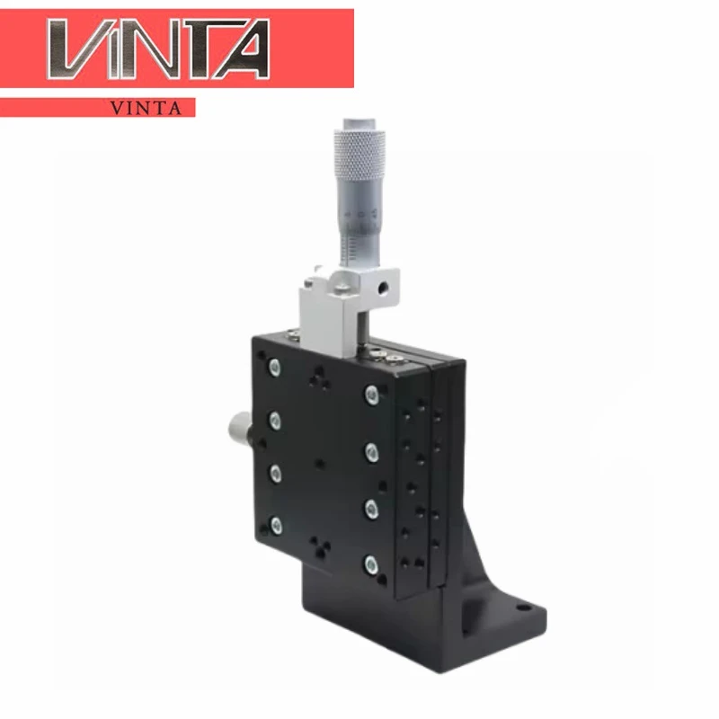 

LV-80C2 Sliding Table Manual Displacement Vertical Lift Fine Tuning Platform Cross Roller Guide Linear Stage Z Axis 80*80mm LV80