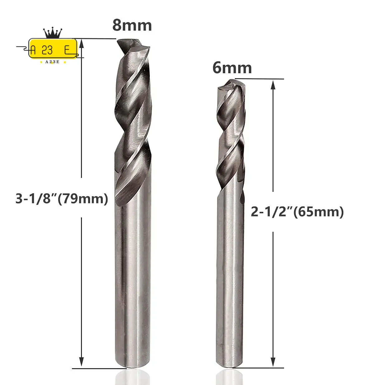 A23E-2Pcs Spot Weld Drill Bit Set HSS Co Cobalt Spot Welded Cutter Separate Panels Hole Cutting Bits, 6Mm 8Mm