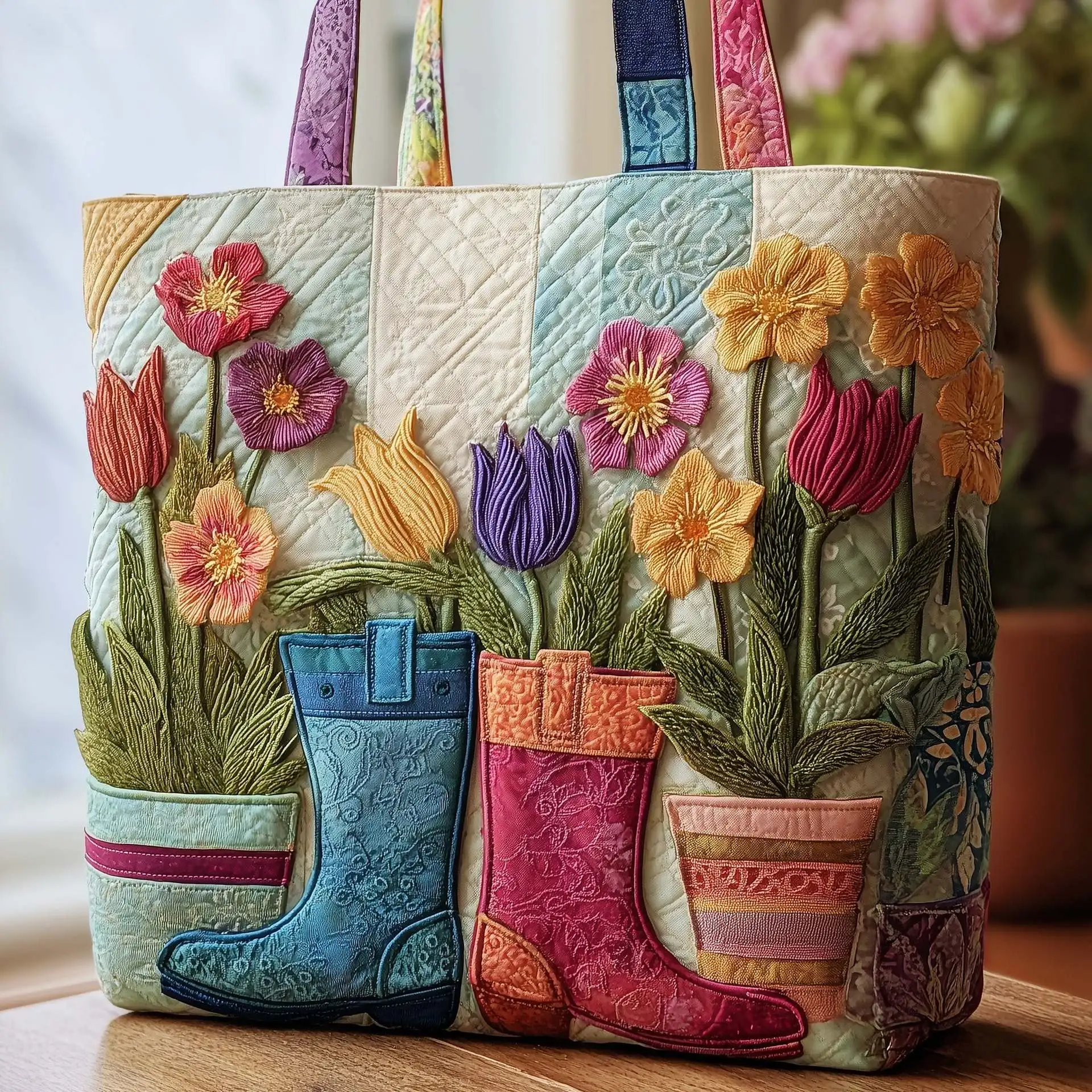 3D Printed Quilted Tote Bag Shopping Bags Personalized elegant Gifts Shoulder Bags Handbag Beach Travel Bag Hiking Camping