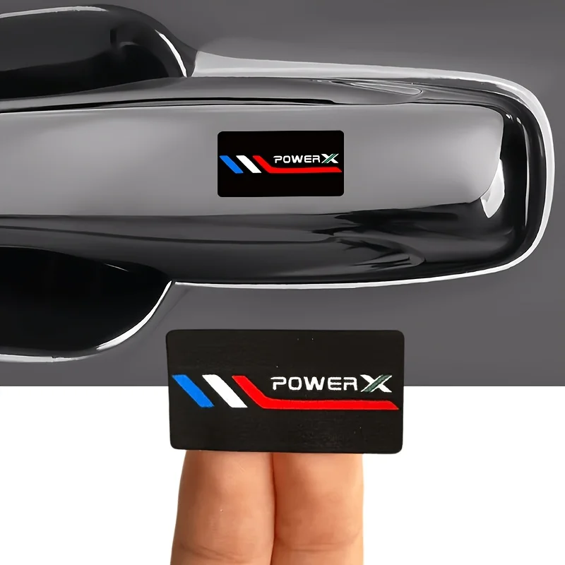 Red White Blue Power Sticker Set 2pcs 4pcs Vinyl Waterproof Decal for Car Motorcycle Bumper Helmet