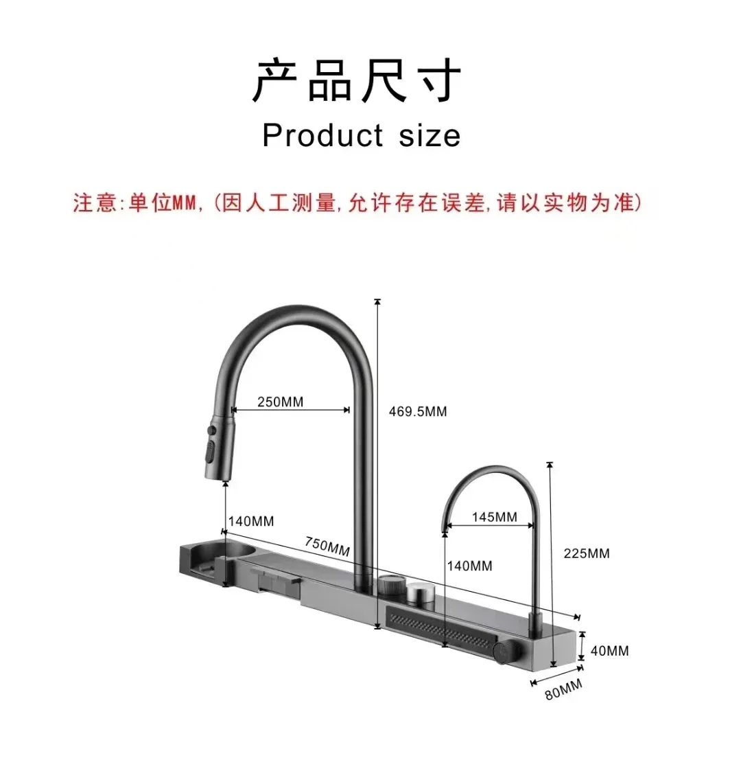 7546 Sanitary Ware Wash Basin Double Bowl Stainless Steel Handmade Kitchen Undermount Sink With Waterfall Faucet cup washer