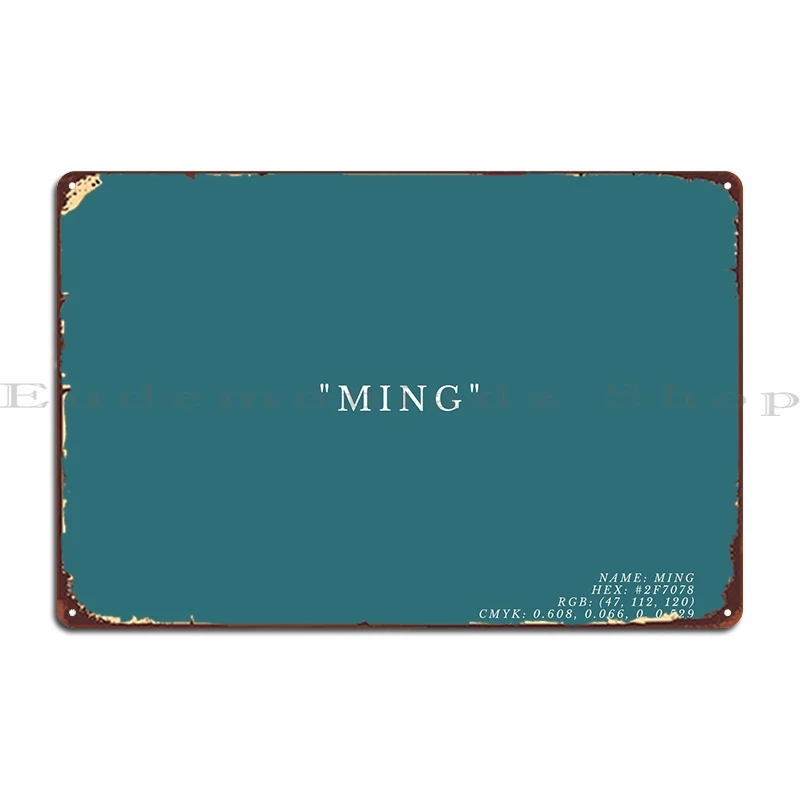 Ming Metal Sign Designing Garage Personalized Printing Wall Plaque Tin Sign Poster