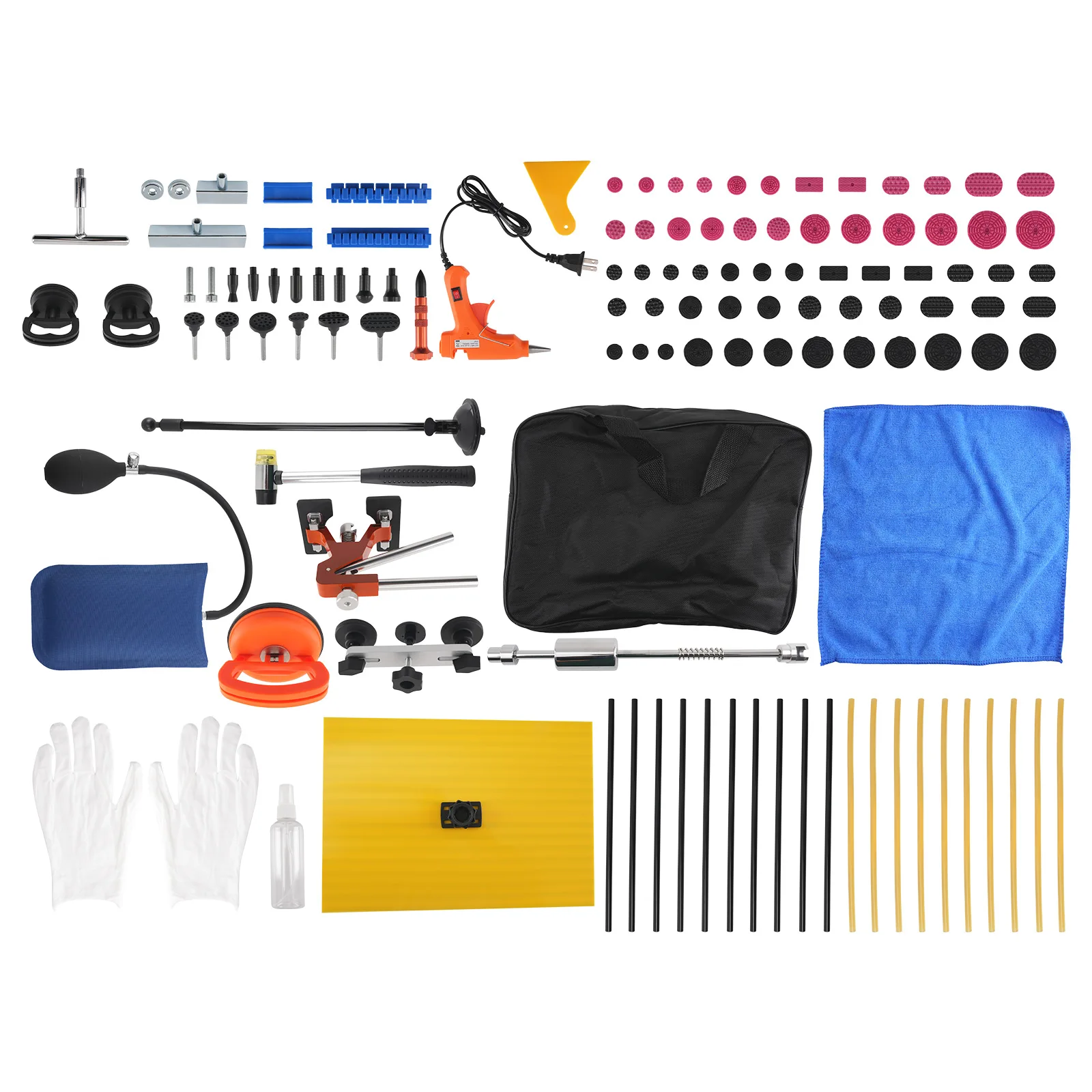 

107Pcs Dent Repair Kit Bridge Puller Slide Hammer Glue Gun Tabs Car Body Tool