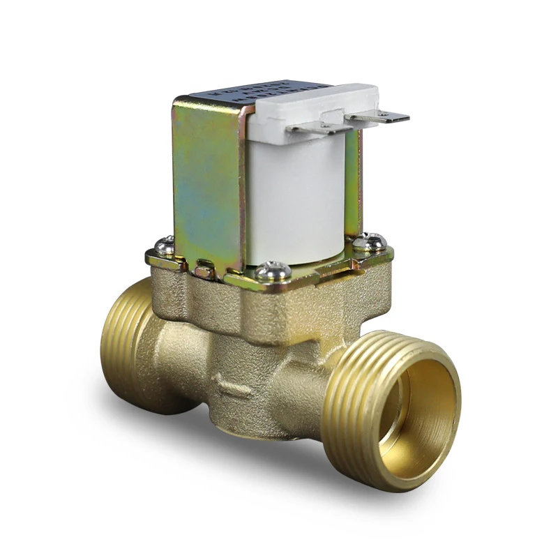 G 3/4\'\' Normally Closed Electric Brass Solenoid Valve Magnetic Switch DC 12V 24V AC 220V Solar Hot Water Valve