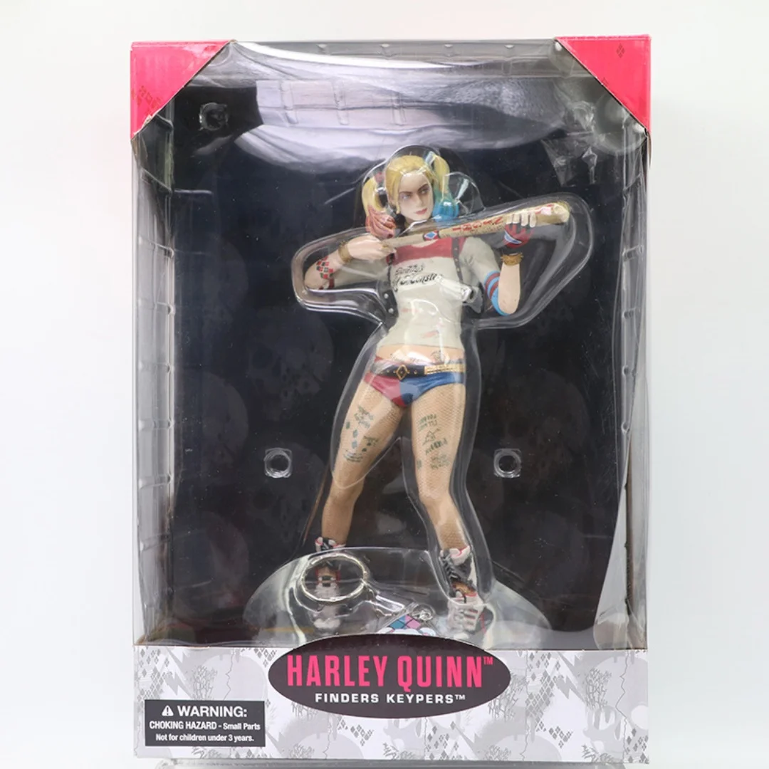 

23cm Suicide Squad DC Ugly Girl Harley Quinn Joint Mobility Doll Toys Pvc Anime Figurine Model Desktop Decoration Gifts