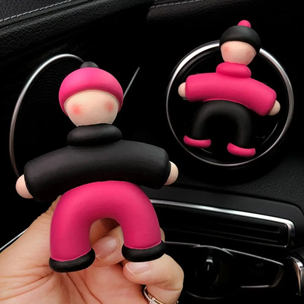 Cute People Shape Car Perfume Clip Non-toxic Odor Removal Car Air Freshener Long Lasting Plaster