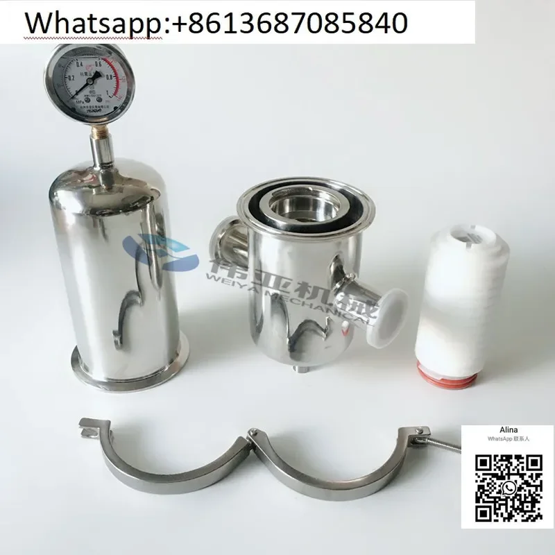 

Stainless steel compressed air sterilization filter Titanium rod filter Steam Note accuracy and gas liquid