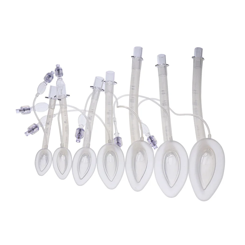 Califed 1Pc/7Pcs Silicone Laryngeal Mask With Bar Anesthesia Breathing Laryngeal Mask Airway Tube for Kids and Adults