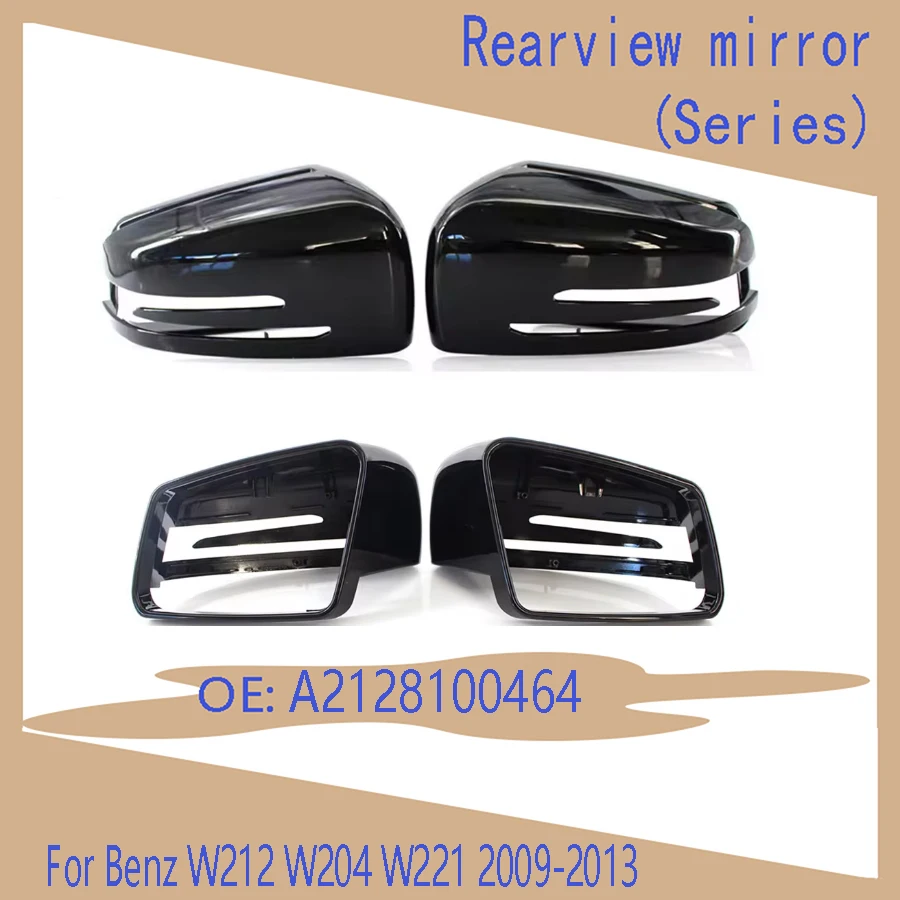 Rear Mirror Cover Rearview Lens Cap For Benz W212 W204 W221 2009-2013 A2128100464 