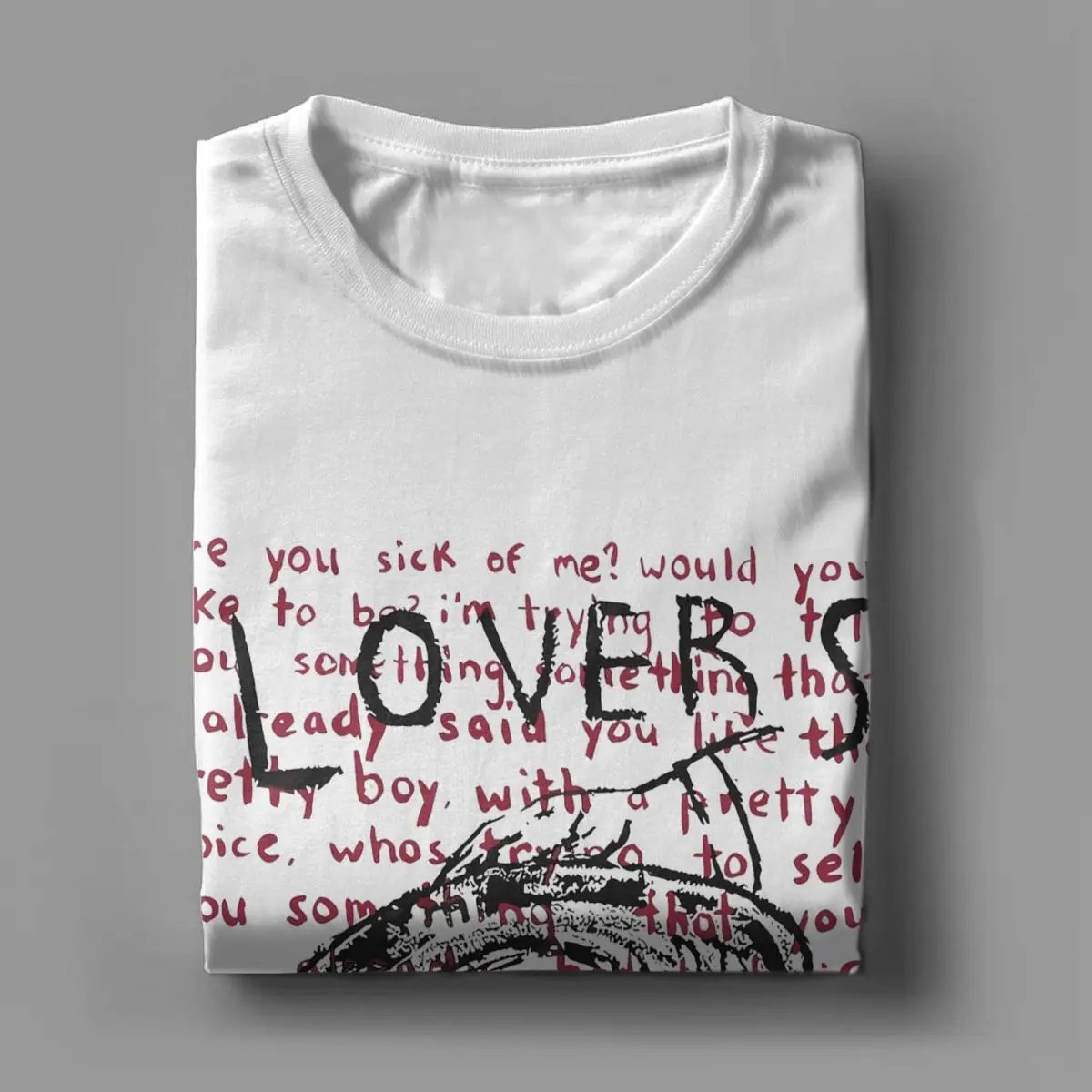 تي شيرت بأكمام قصيرة بياقة مستديرة للرجال والنساء ، مصنوع من القطن الخالص ، إبداعي ، تلفزيون ، عشاق ، تصميم روك ، هدية ، فكرة