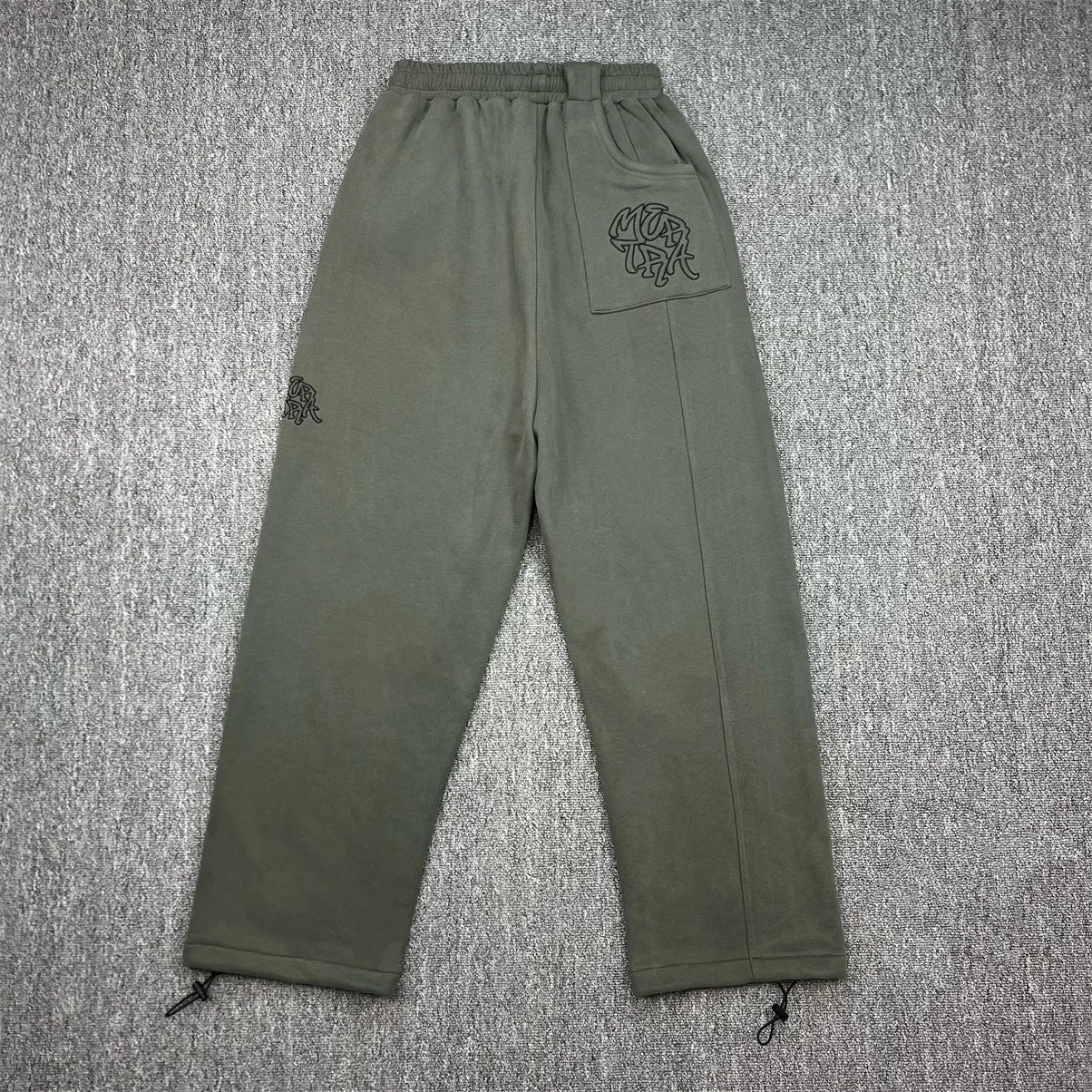 

Mertra High Street Хип-хоп Fce Подкладка Спортивные штаны Прямые повседневные брюки с вышитым логотипом Удобные