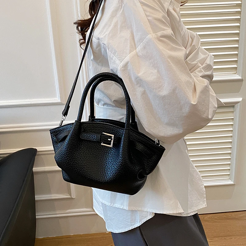 

Элегантная высококачественная сумка-шоппер для модных женщин с однотонным цветом большой вместимости и универсальным пригородным применением