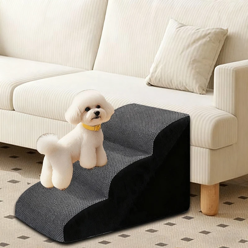 

Pet 2/3/4 Step Dog Stair Cat Pet Ramp Ladder Washable Non Slip Removable Memory Foam Pet Stair Dog Ramp Multi Scene Available