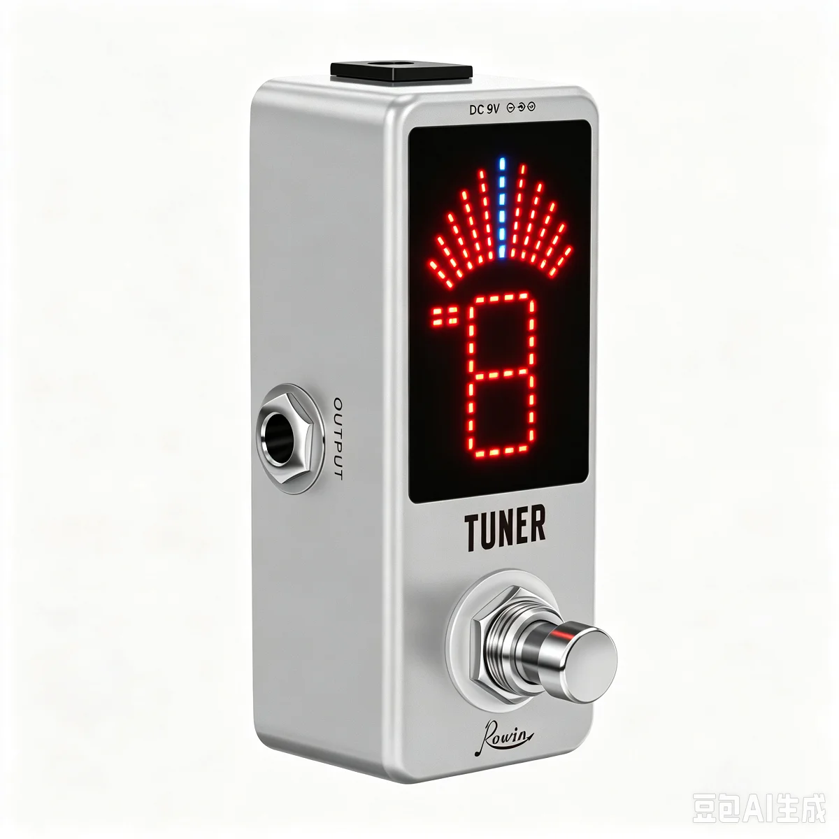 Rowin Guitar Tuner Effect Pedal LED Digital Display Chromatic Tuner Mini Size True Bypass Foot Tuner Stompbox For Guitar view 4