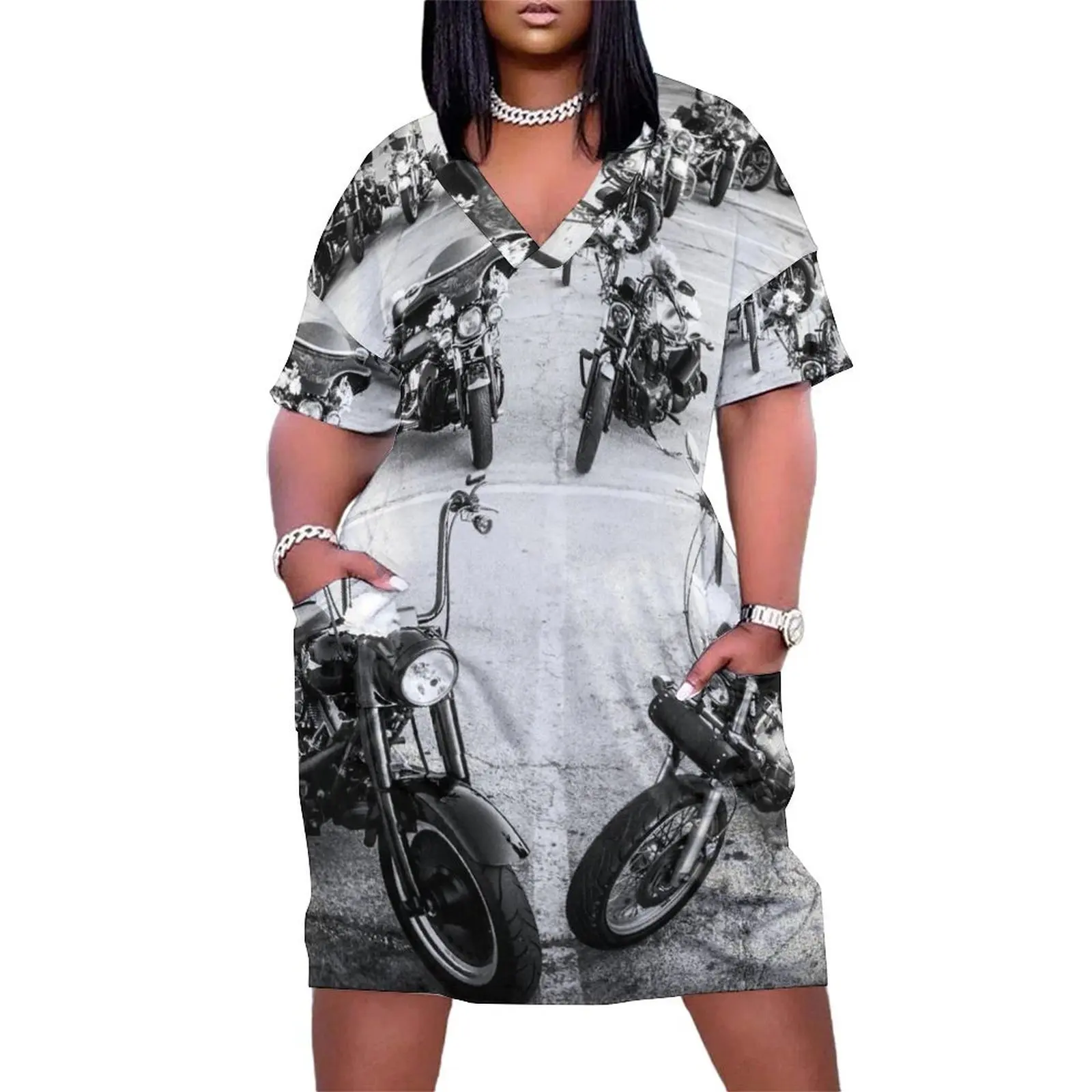 

A Biker's Wedding Loose Pocket Dress Clothing female dress summer 2025 women