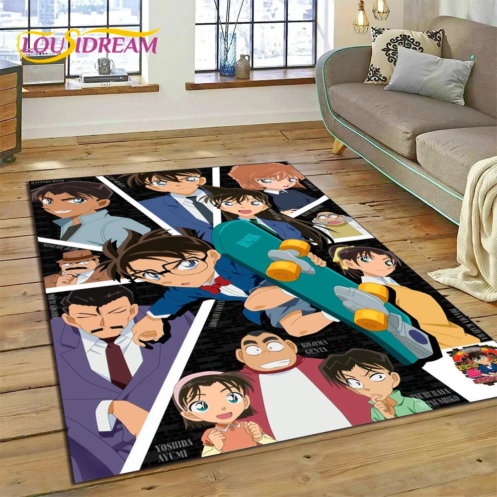 Anime Detective Conan Cartoon Carpet Rug for Bedroom Living Room Home Sofa Decoration,Children Game Large Decor Floor Mat Gift