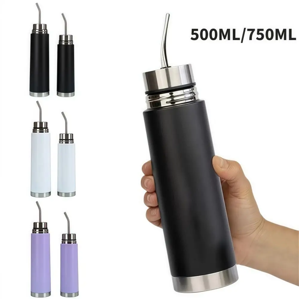 

NEW Self-Serving Yerba Mate Bottle 2-in-1 Built-in Straw Thermal Cup 500ml/750ml Stainless Steel Vacuum Cup Unisex