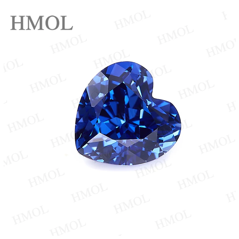 [Lab Grown Sapphire] Heart Shape Original Blue Color Top Quality Wholesale Multiple Sizes Loose Stones With AGL Certificate HMOL