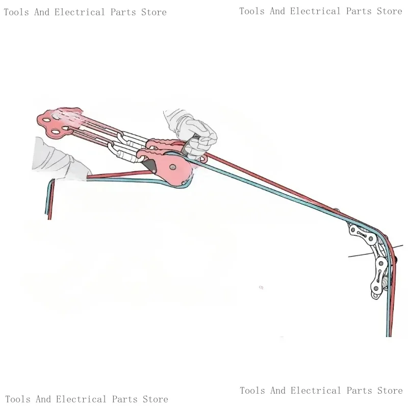 ASAT RD2 رافعة نزول الإنقاذ عالية الكفاءة وواقي بكرة الفرامل السفلي في اتجاه واحد #4