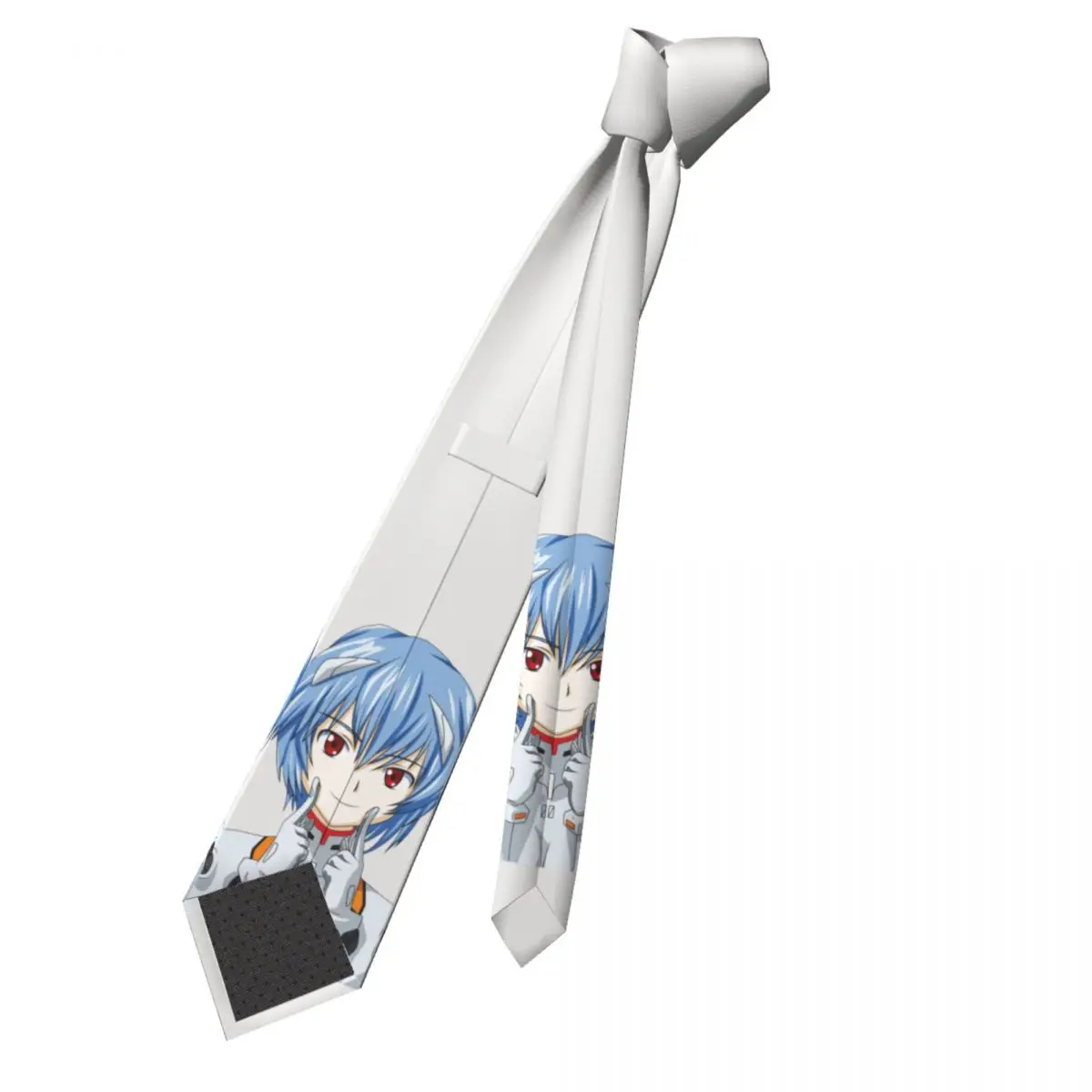 Rei Inspired-Corbata de Anime para hombre, corbatas delgadas de poliéster de 8 cm, corbatas de cuello de Manga japonesa Rei Ayanami, accesorios para trajes, Gravatas de oficina