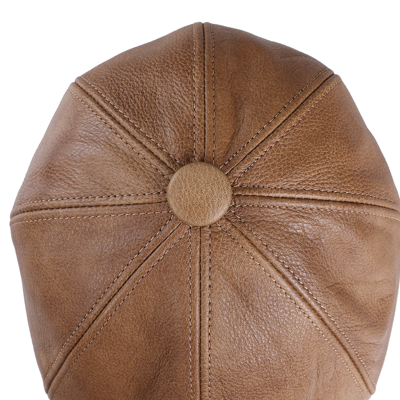 Boonjovia Herren Newsboy Flat Cap echtes Rindsleder Gatsby Efeu Golf Cabbie Fahr hut 8 Panels klassisches Design – Detail 5