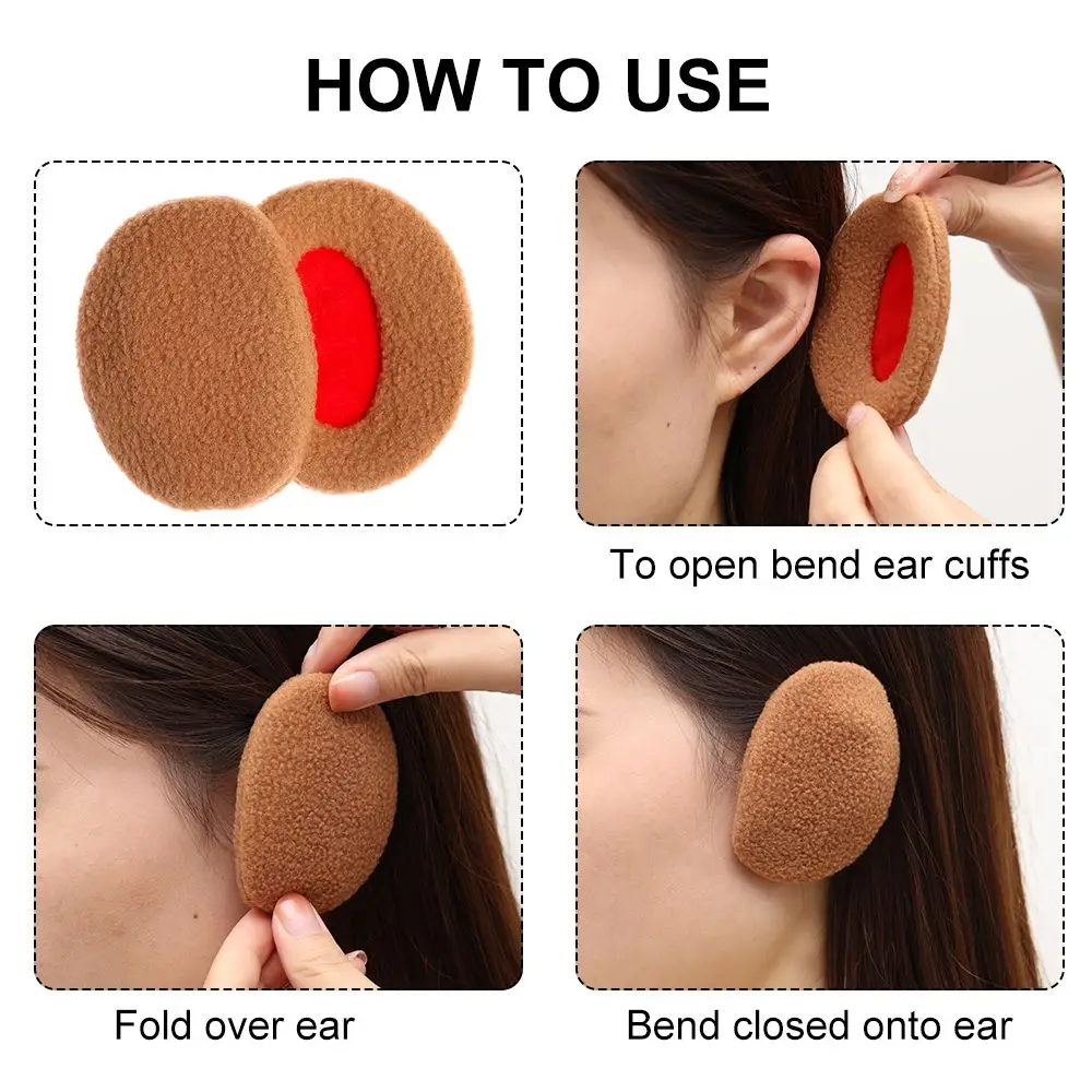 Kids Men Women Warm Winter Fluffy Fleece Ear Warmers Bandless Ear Warmers Earmuffs Ear Cover