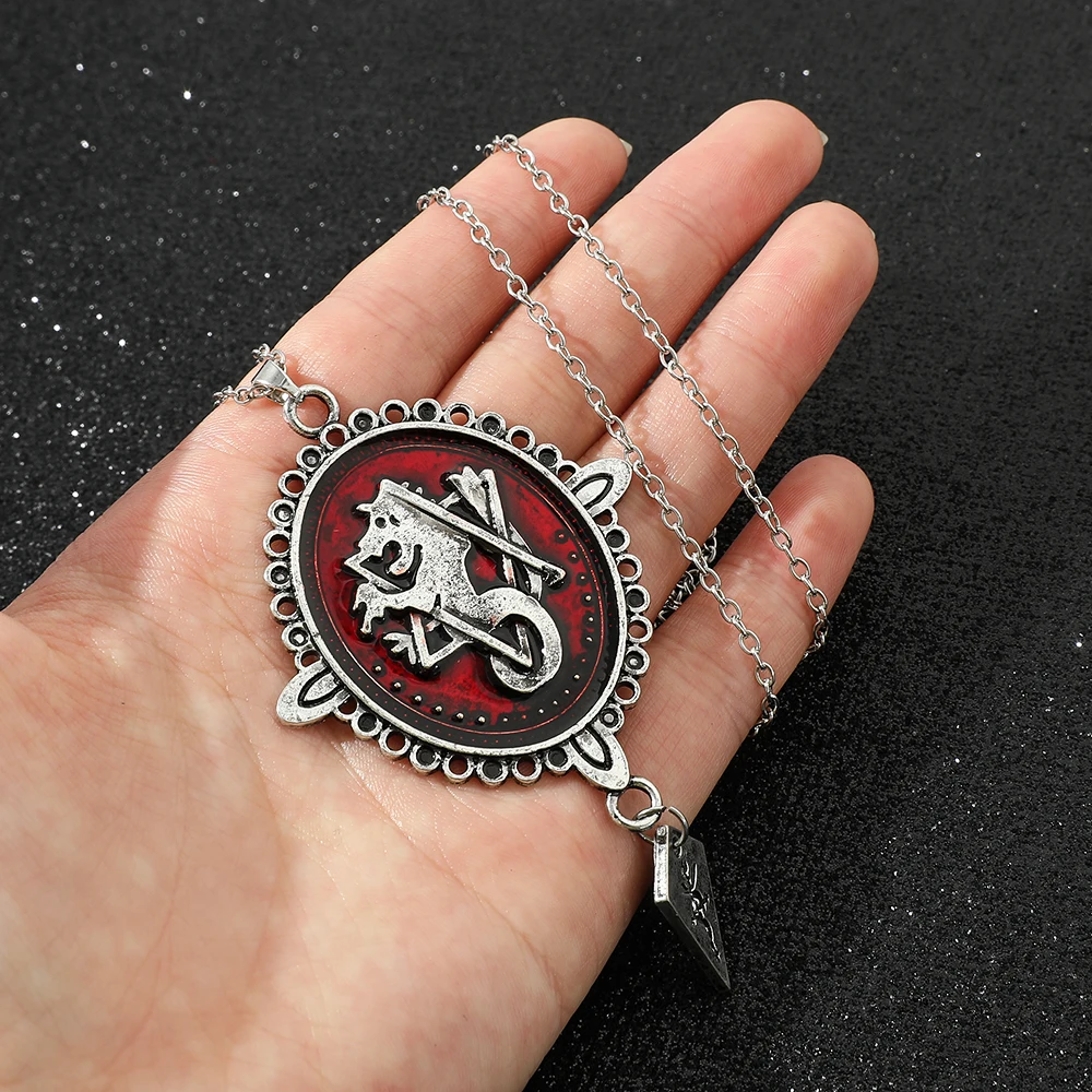 Vintage Fullmetal Alchemist Edward Elric Necklace High Quality Classic Red Zinc Alloy Pendant Women And Men Statement Jewelry