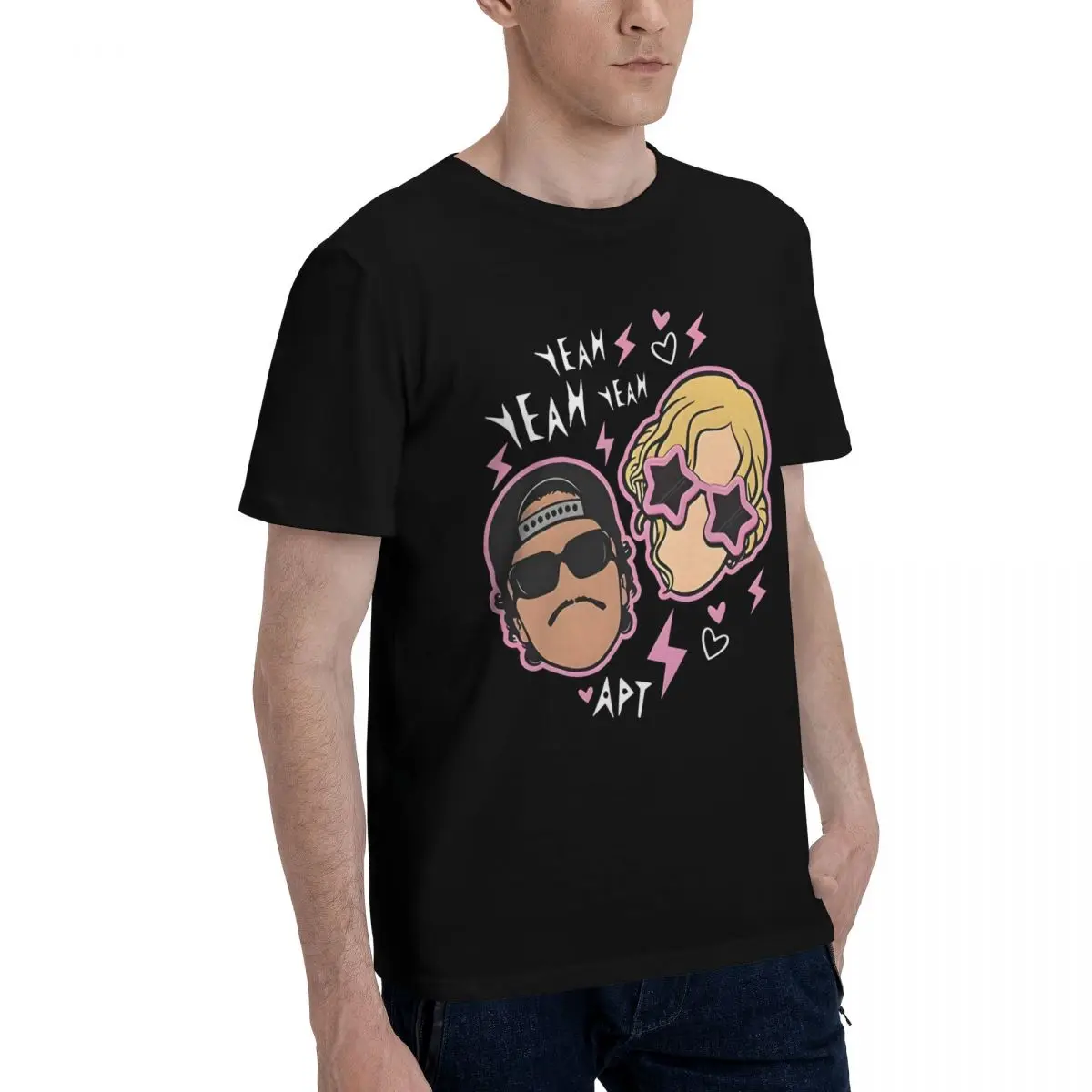 Cute Cartoon Faces Stickers Graphic Vintage Movement High quality Champion Tshirt Home USA Size