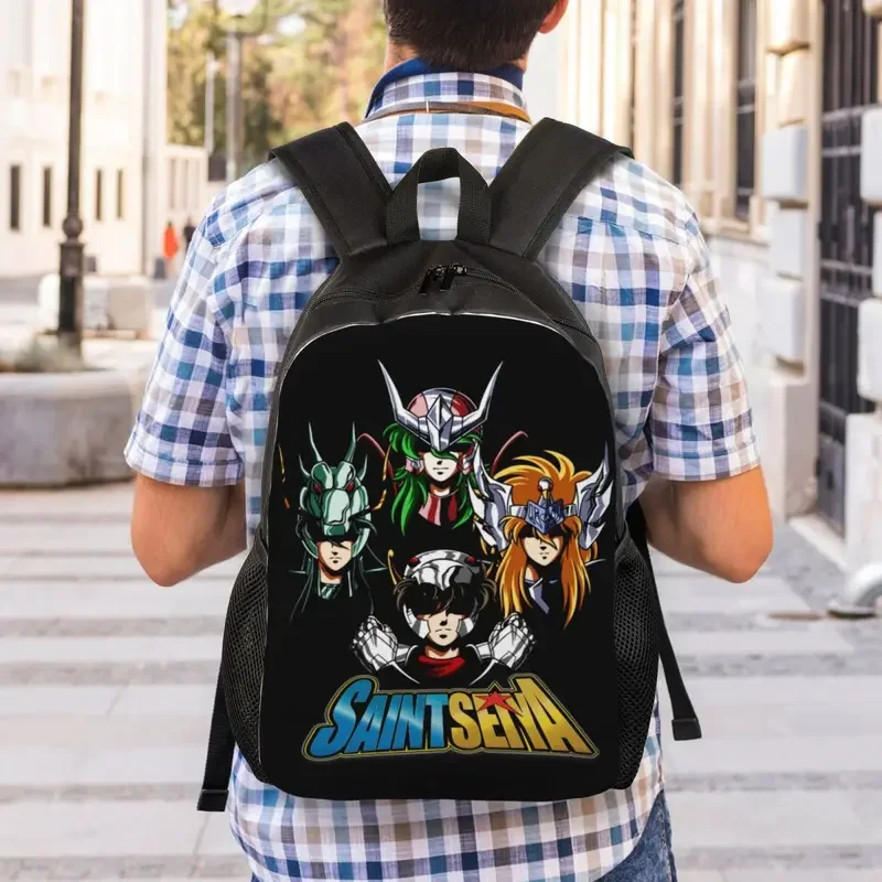 Adventure Manga Anime Saint Seiya Backpacks College School Student Bookbag Fits 15 Inch Laptop Knights Of The Zodiac Bags