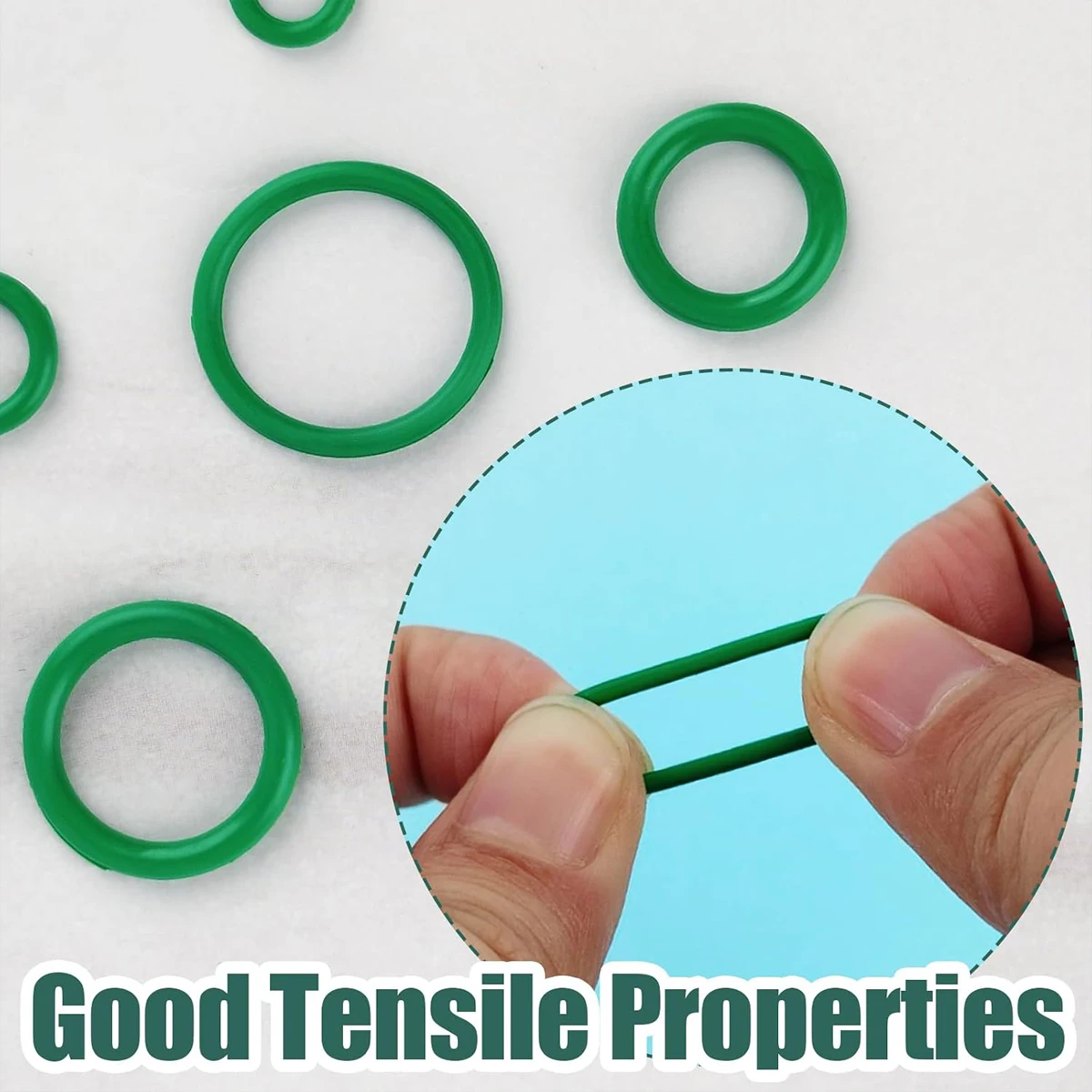 595pcs Rubber Box Automotive Air Conditioner Compressor Ring Repair Tool O-ring Ac Machine Kit Leakage Test Unit Tester Gas Leak